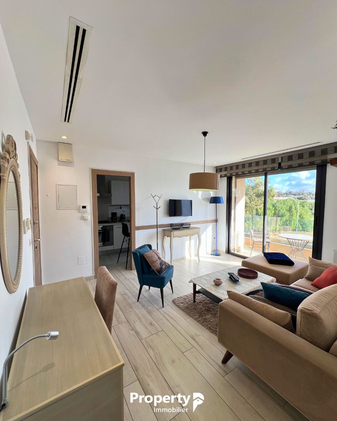 La Marsa Sidi Daoud Location Appart. 1 pice Charmant s1 meubl avec balcon et vue dgage