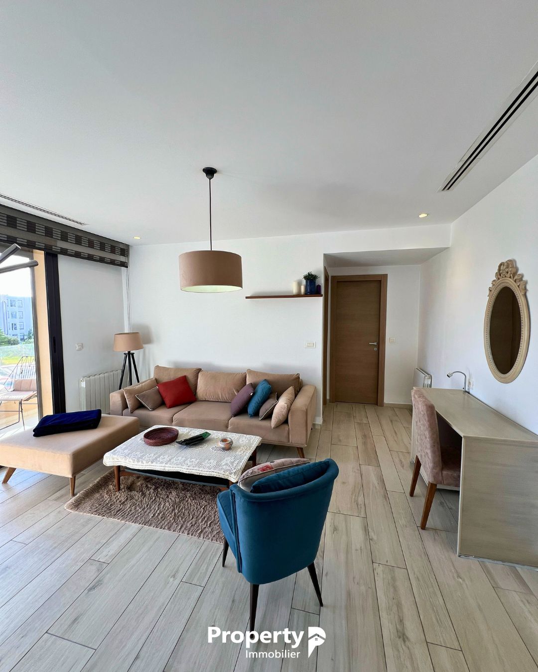 La Marsa Sidi Daoud Location Appart. 1 pice Charmant s1 meubl avec balcon et vue dgage