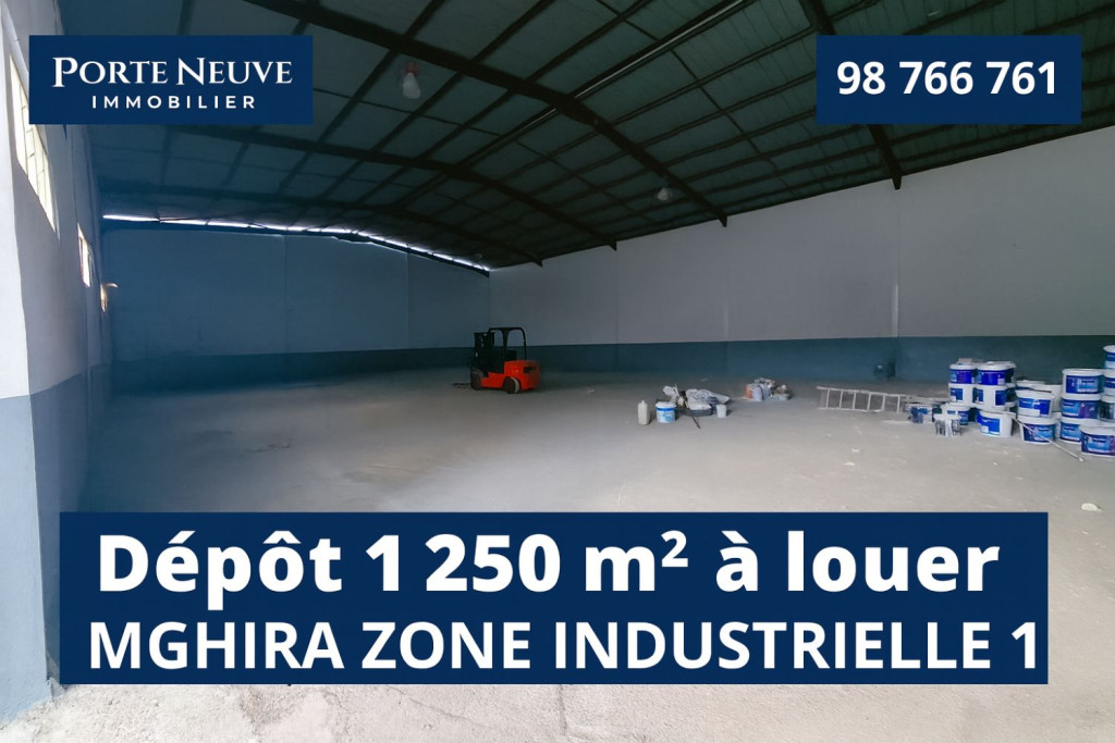 Fouchana Zone Industrielle El Meghira Bureaux & Commerces Surfaces Dpt 1250 m  mghira zon