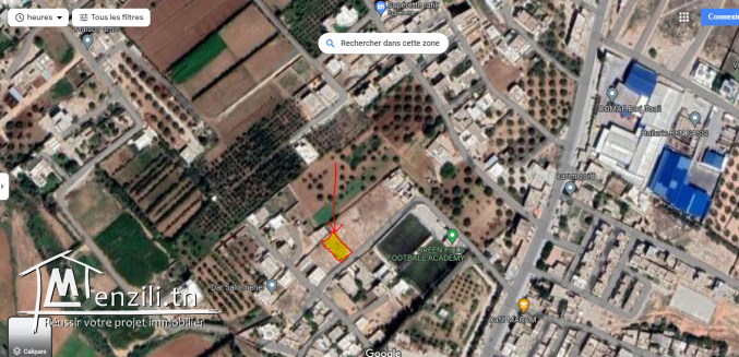 Raoued&nbsp;Borj Touil&nbsp;Terrain&nbsp;Terrain nu&nbsp;Bonne occasion