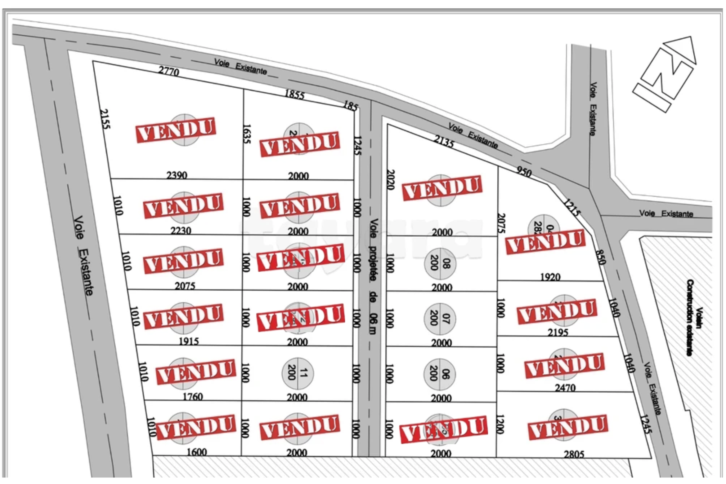 Le Kef Ouest&nbsp;Kef Ouest&nbsp;Terrain&nbsp;Terrain nu&nbsp;Derniers lots de terrain