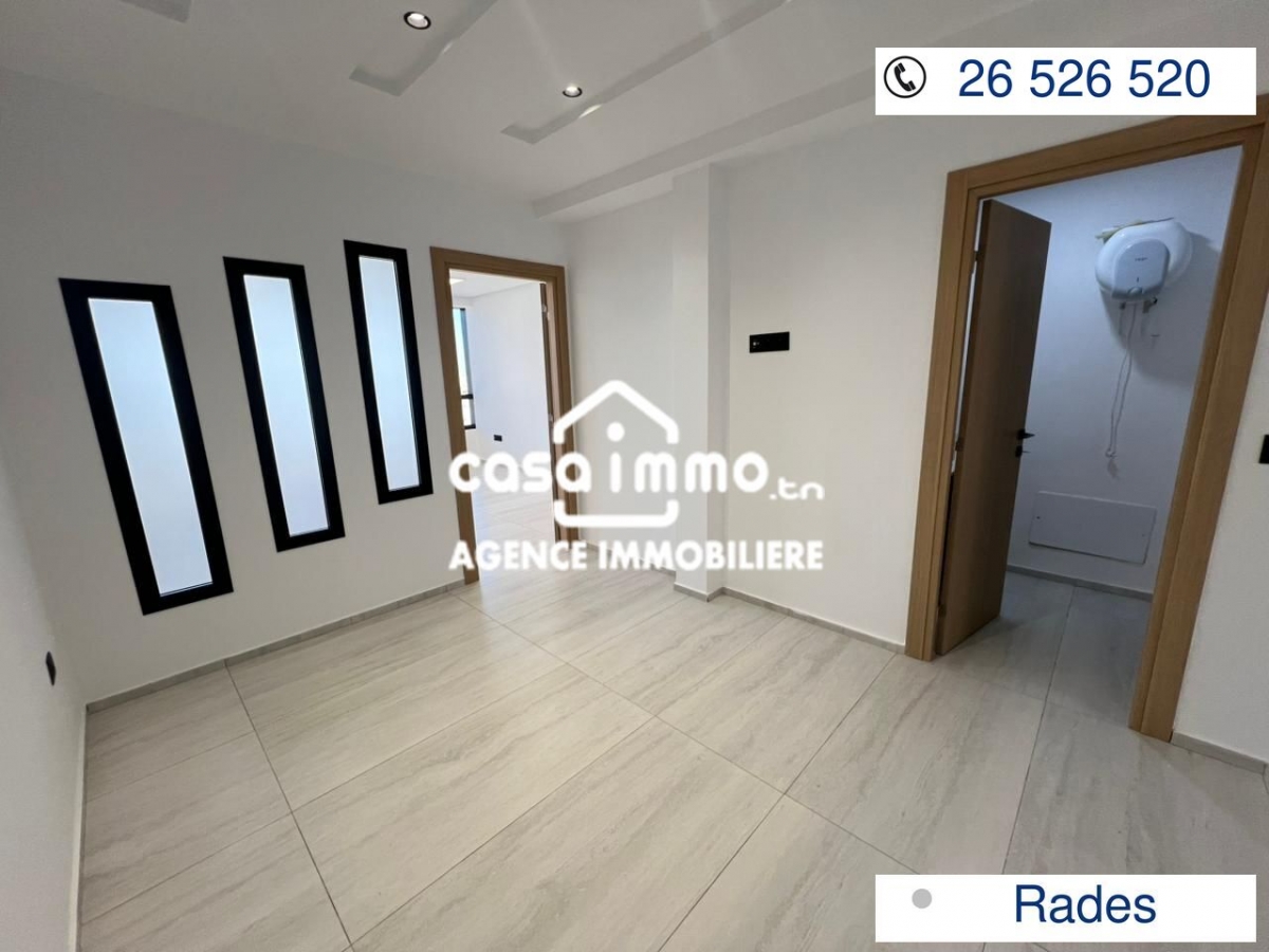 Rades&nbsp;Rades&nbsp;Location&nbsp;Appart. 1 pi�ce&nbsp;Bureau s1 neuf rades ville