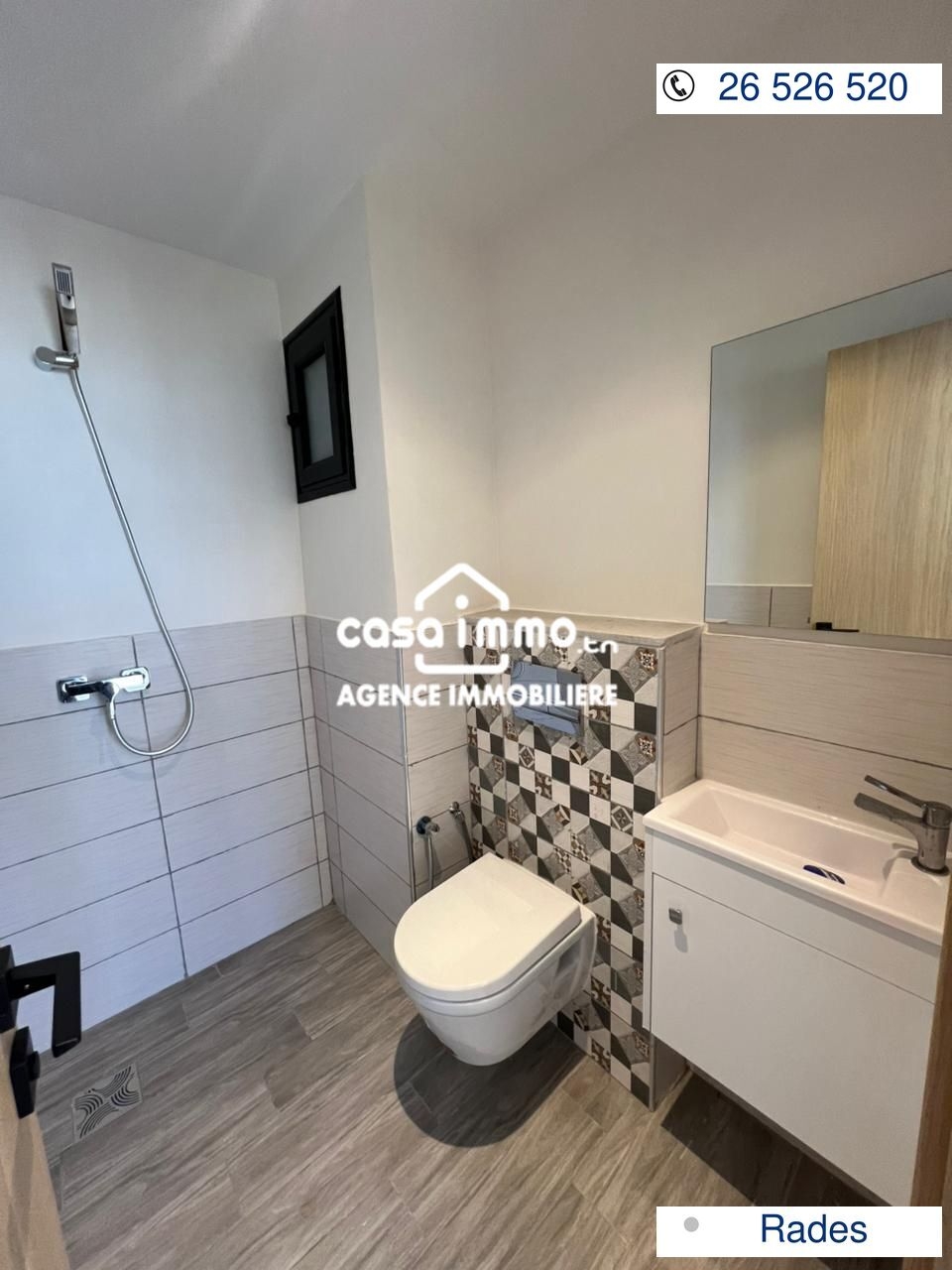 Rades&nbsp;Rades&nbsp;Location&nbsp;Appart. 1 pi�ce&nbsp;Bureau s1 neuf rades ville
