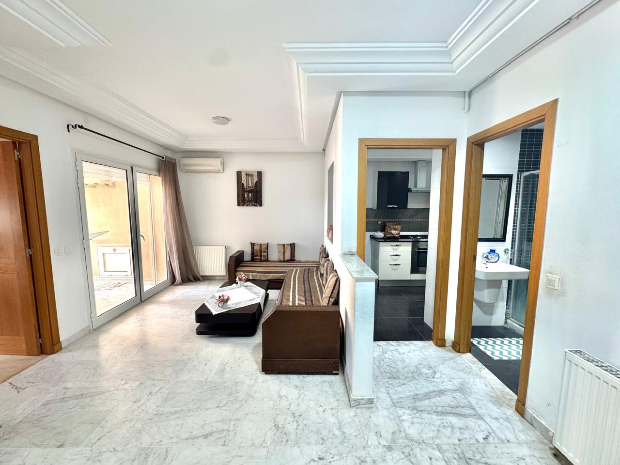 Ain Zaghouan&nbsp;Jardins de Carthage&nbsp;Location&nbsp;Appart. 2 pi�ces&nbsp;S1 meubl� aux jardins de carthage