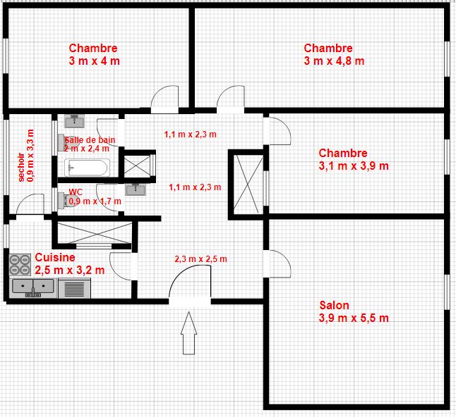 Location&nbsp;Appart. 4 pi�ces