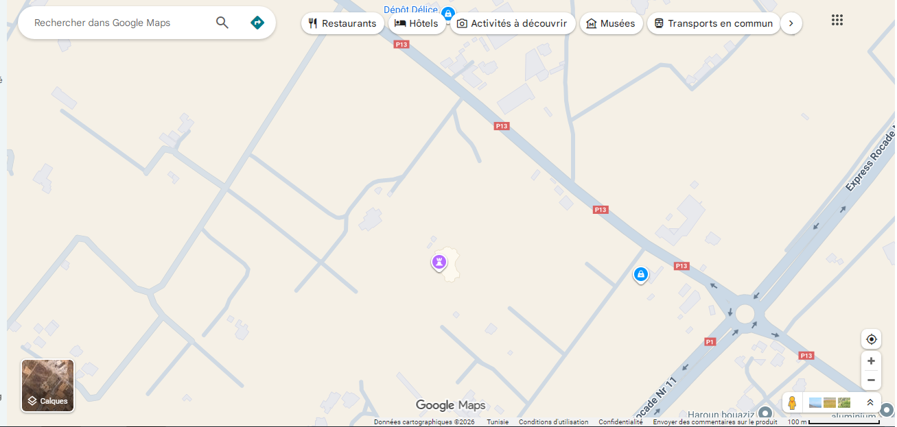 Sfax Est&nbsp;Merkez Chaker&nbsp;Terrain&nbsp;Terrain nu&nbsp;Terrain route menzel chaker km 10 sfax