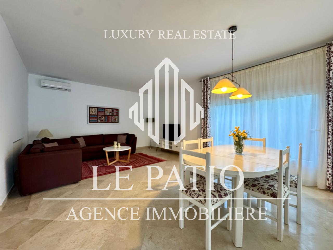 Carthage&nbsp;Sidi Bousaid&nbsp;Location&nbsp;Appart. 3 pi�ces&nbsp;Rez de chauss�e de villa meubl� jardin et piscine