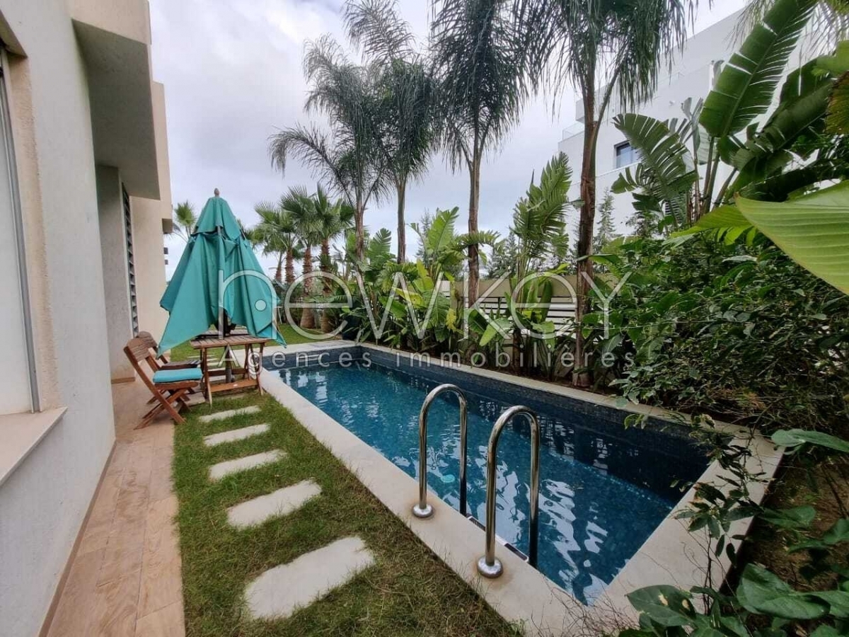 La Marsa&nbsp;Sidi Daoud&nbsp;Location&nbsp;Appart. 5 pi�ces+&nbsp;S4 meubl� avec piscine � la marsa