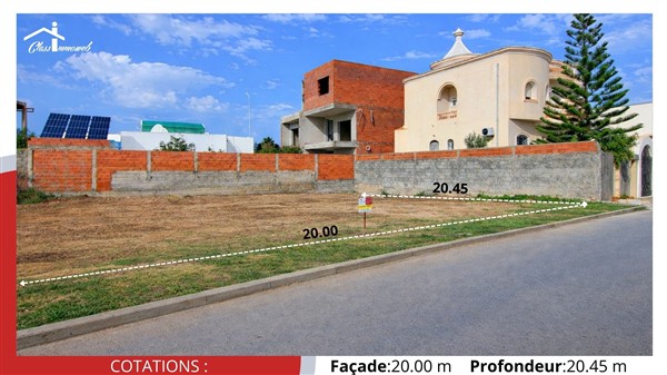 Hammam Chatt&nbsp;Borj Cedria&nbsp;Terrain&nbsp;Terrain nu&nbsp;Terrain de 409 m2 � 485 tnd le m2