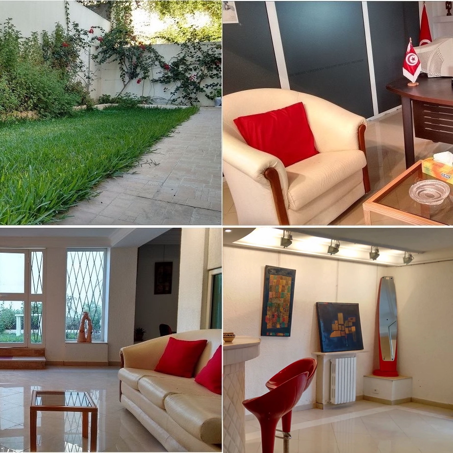 La Marsa&nbsp;Berge Du Lac&nbsp;Location&nbsp;Surfaces&nbsp;Espace haut standing avec jardin privatif 100m2