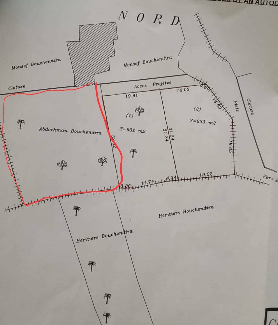 Djerba - Midoun&nbsp;El Hadadda&nbsp;Terrain&nbsp;Terrain nu&nbsp;Terrain a hededda arkou