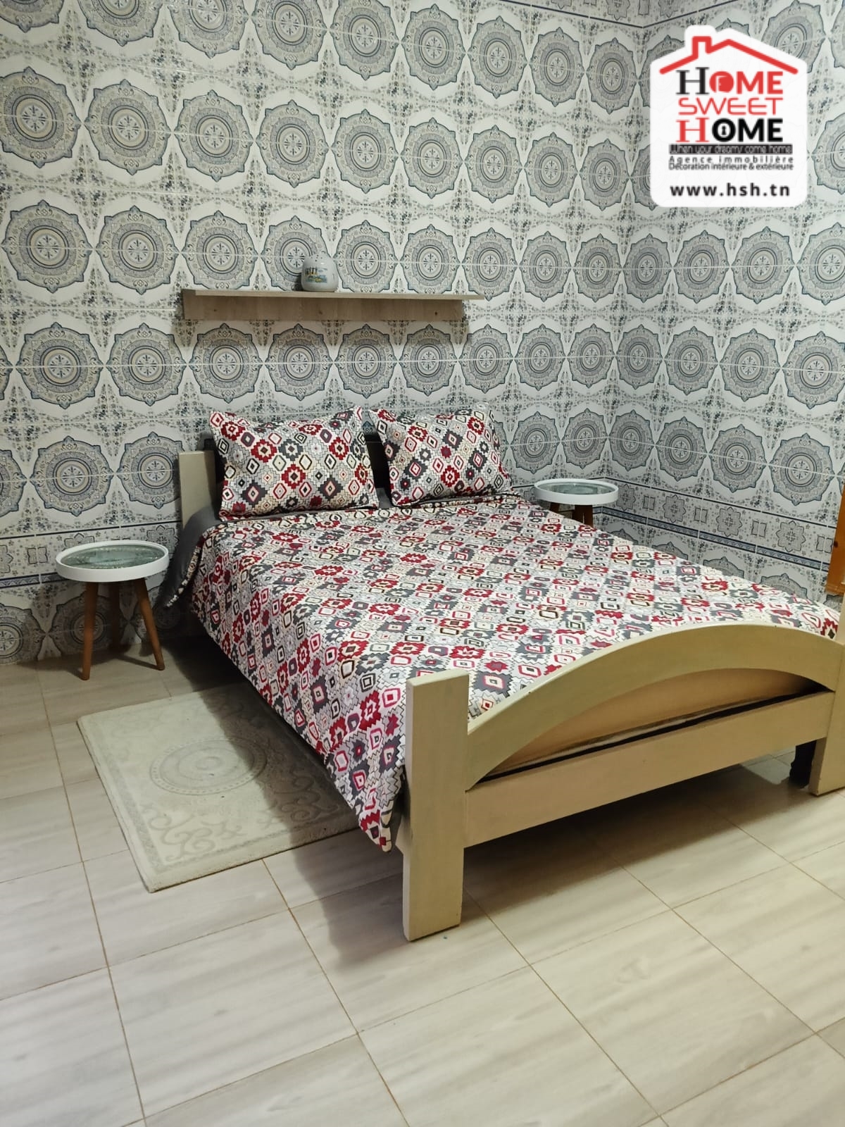 Carthage&nbsp;Salambo&nbsp;Location&nbsp;Appart. 3 pi�ces&nbsp;Rdc de villa s3 vesela  meubl� � carthage salambo