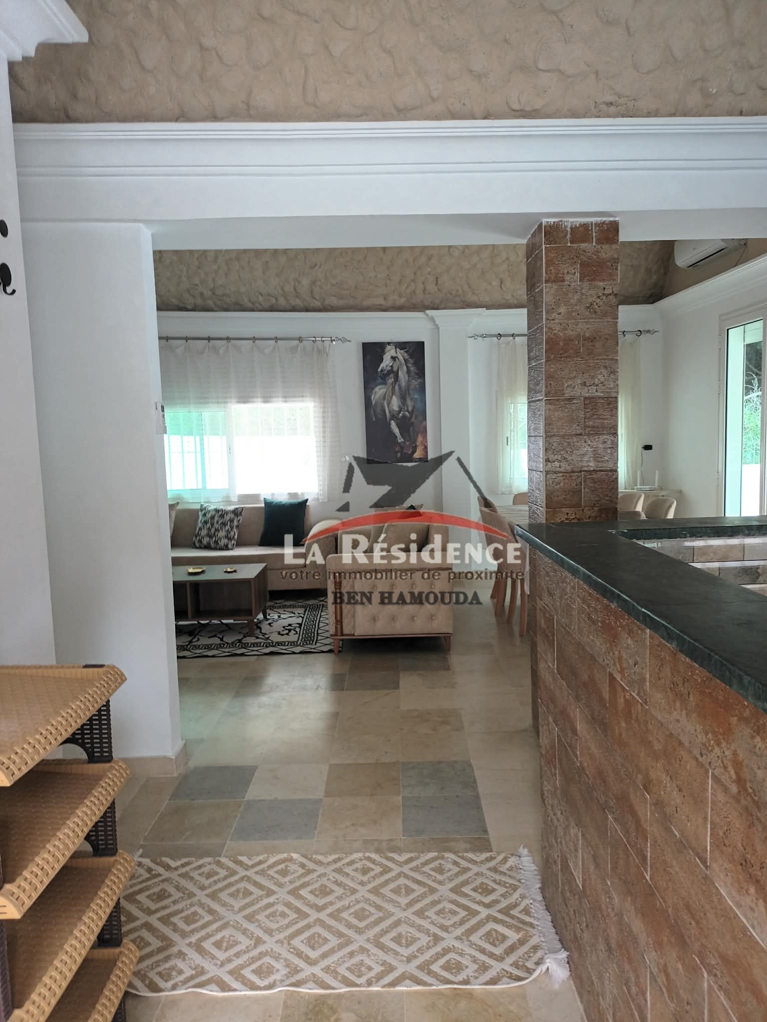 Bizerte Nord&nbsp;Bizerte&nbsp;Location&nbsp;Appart. 3 pi�ces&nbsp;Villa avec piscine meubl�  � corniche bizerte