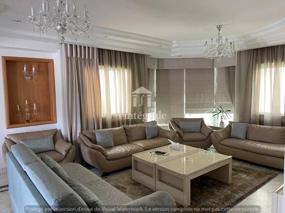 Ariana Ville&nbsp;Cite Ennasr 2&nbsp;Location&nbsp;Appart. 4 pi�ces&nbsp;Penthouse meubl� avec grande terrasse de 120m2