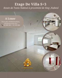 Nabeul&nbsp;Nabeul Thameur&nbsp;Location&nbsp;Maisons&nbsp;A  etage de villa s3  route de ref1411a