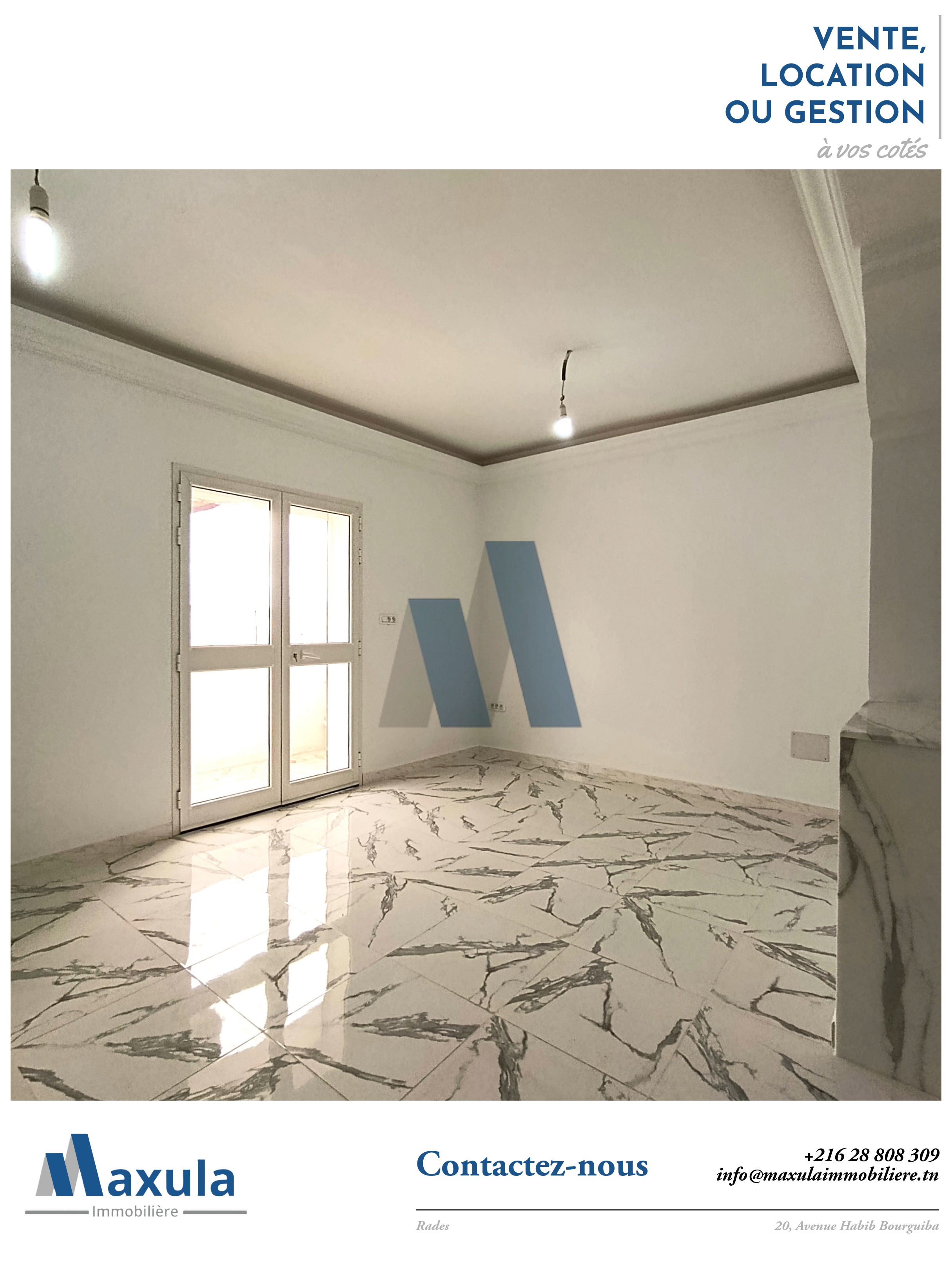 Rades&nbsp;Cite Snit&nbsp;Vente&nbsp;Appart. 3 pi�ces&nbsp;Appartement s2 a rades snit