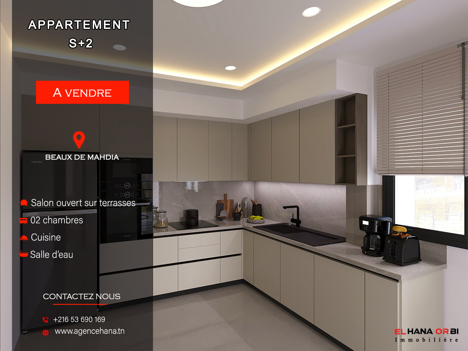Mahdia&nbsp;Mahdia&nbsp;Vente&nbsp;Appart. 3 pi�ces&nbsp;Un bien s2 luxe en cours de construction � mahdia