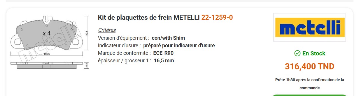 Pi�ces D�tach�es&nbsp;Freinage