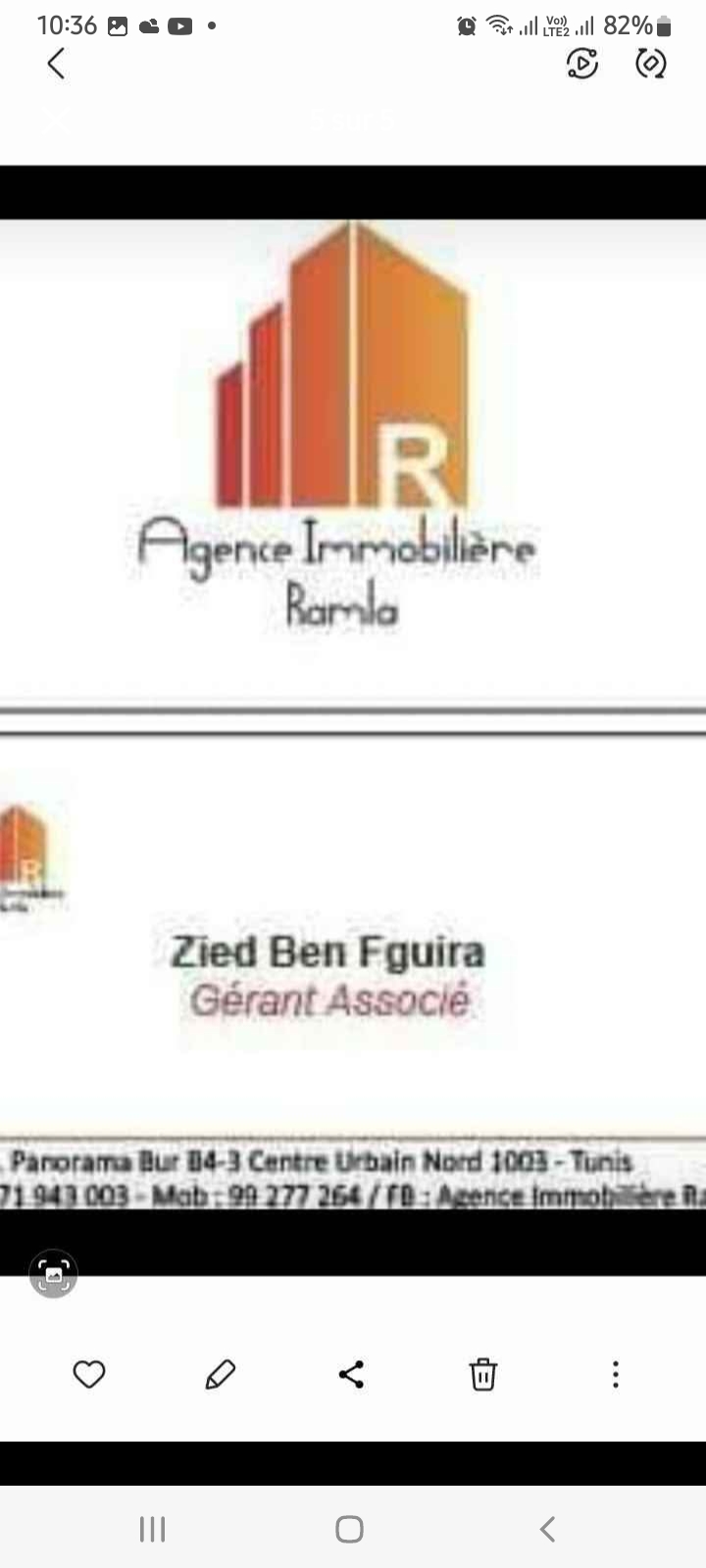 La Marsa&nbsp;El Aouina&nbsp;Location&nbsp;Appart. 2 pi�ces&nbsp;S plus un meubl� � cit� el wahat