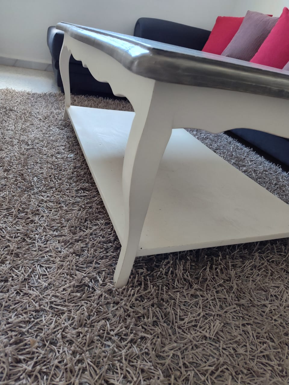 El Menzah&nbsp;El Manar 1&nbsp;Salon - Salle � manger &nbsp;Tables basses&nbsp;Table basse en bois h�tre patin� gris