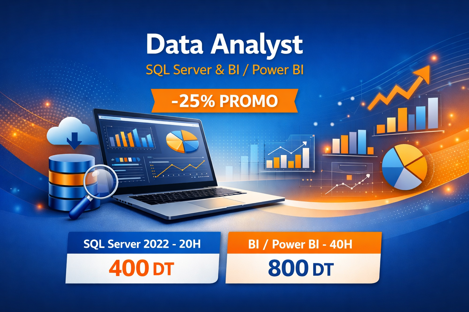 El Menzah&nbsp;El Menzah 1&nbsp;En groupe&nbsp;Autre&nbsp;Pack  data analyst