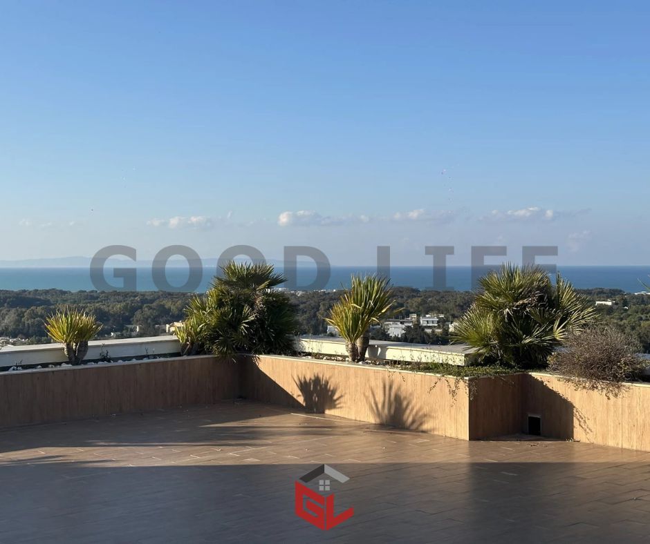 La Marsa&nbsp;Gammart&nbsp;Location&nbsp;Appart. 2 pi�ces&nbsp;S0 meubl� avec vue sur mer