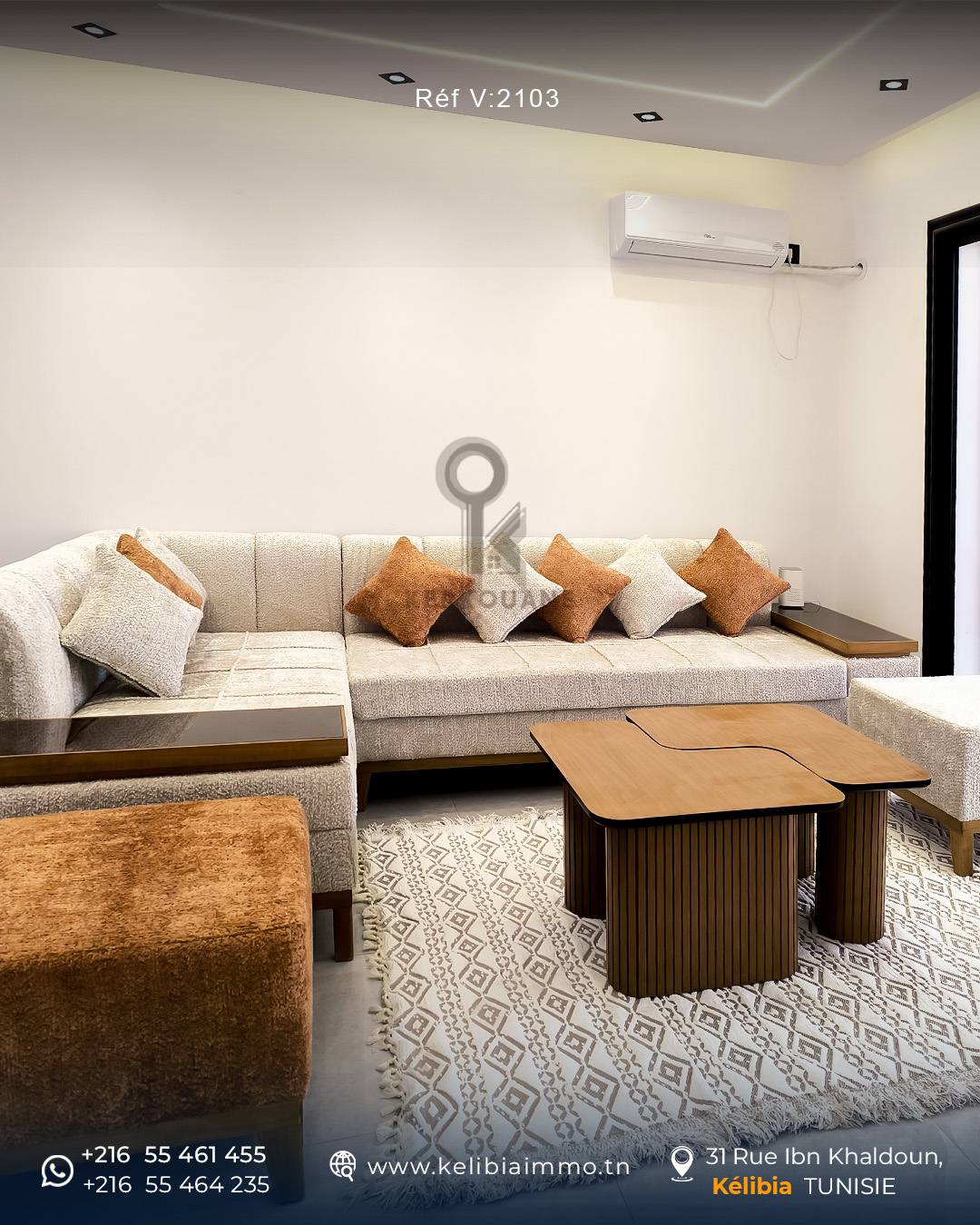 Hammam El Ghezaz&nbsp;Hammam El Ghezaz&nbsp;Vente&nbsp;Appart. 3 pi�ces&nbsp;Appartement meubl� � 150 m�tres de la plage