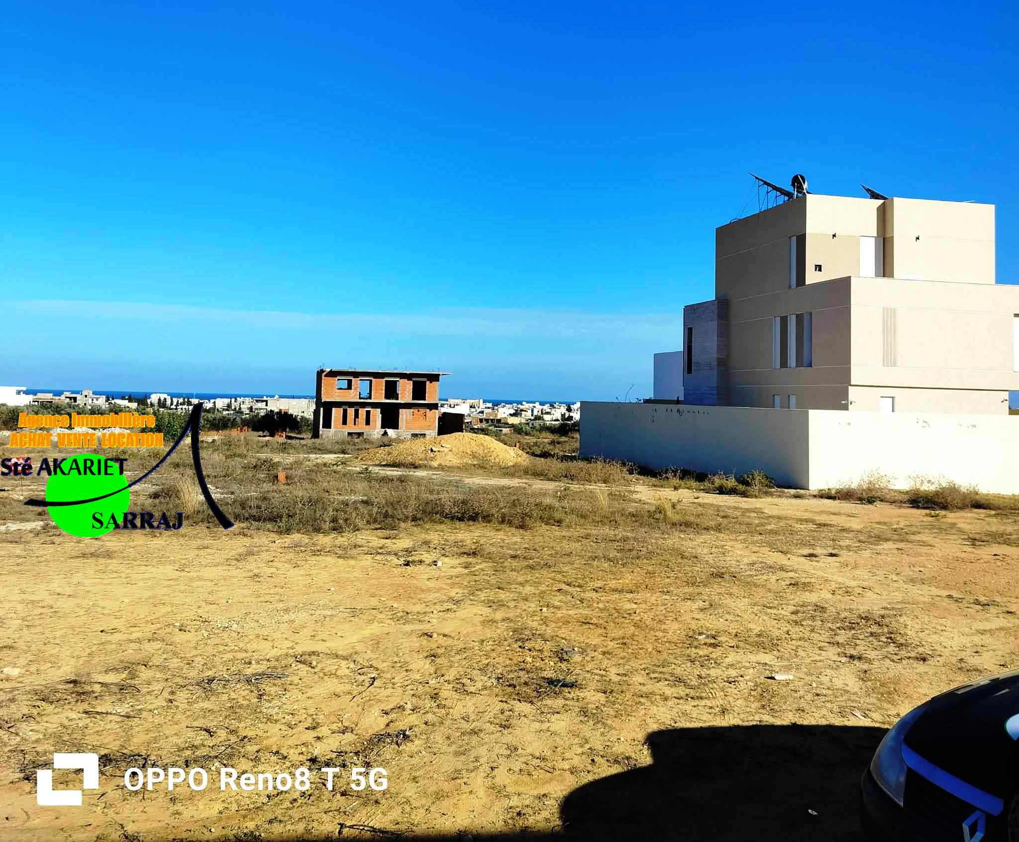 Akouda&nbsp;Chatt Meriem&nbsp;Terrain&nbsp;Terrain nu&nbsp;Occasion terrain 328m � koussour gharnata