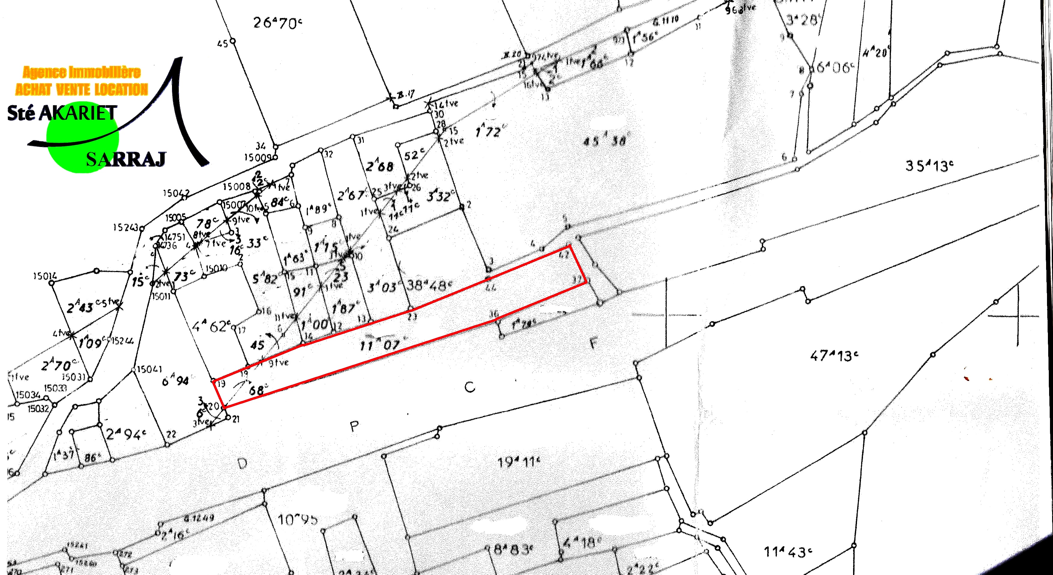 Kalaa Essghira&nbsp;Ennagr&nbsp;Terrain&nbsp;Terrain agricole&nbsp;Des terrains 1107m et 1653m et 661m kalaa seghira