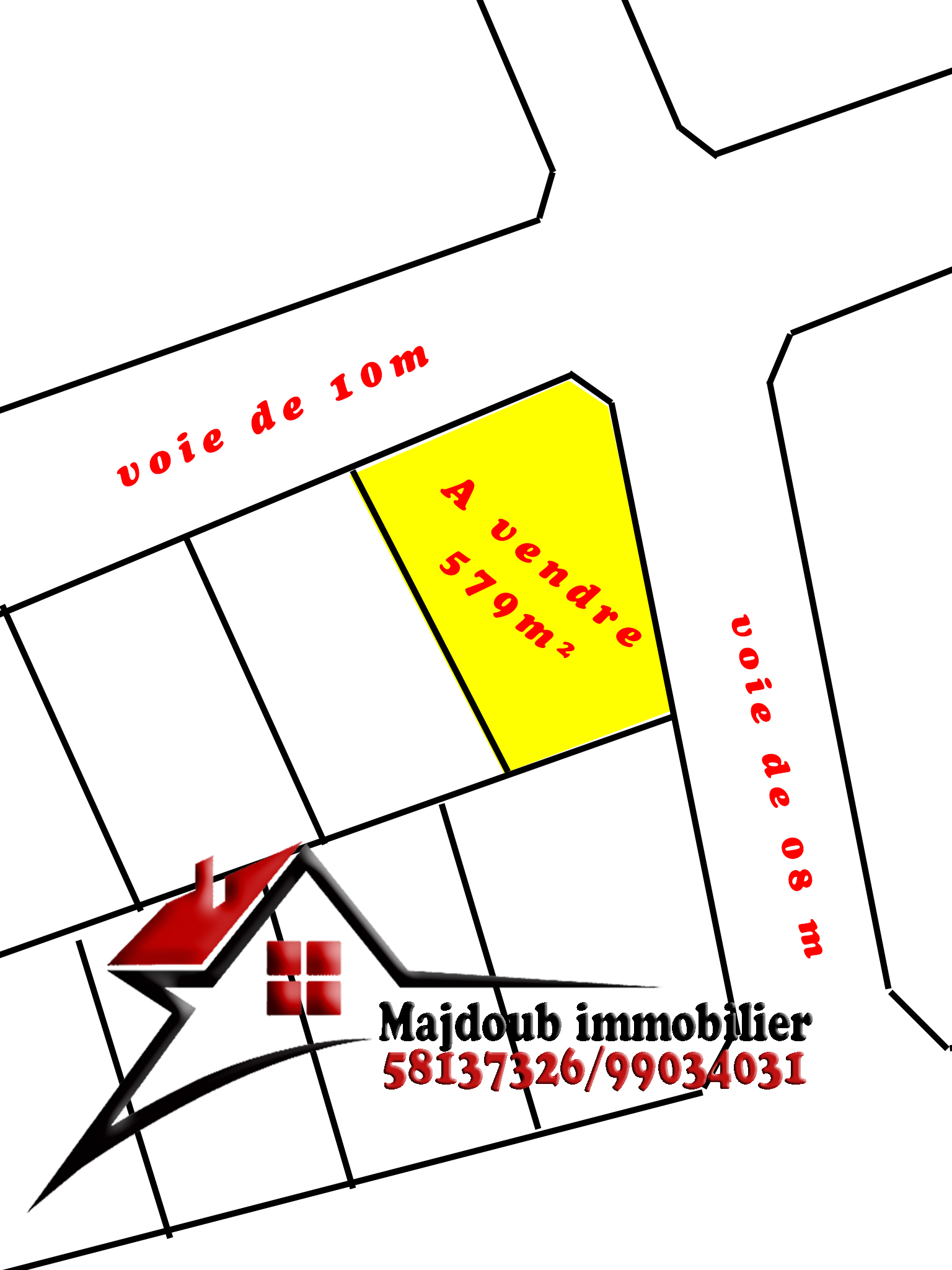 Sousse Riadh&nbsp;Zaouiet Sousse&nbsp;Terrain&nbsp;Terrain nu&nbsp;Terrain que fait le coin zone villa