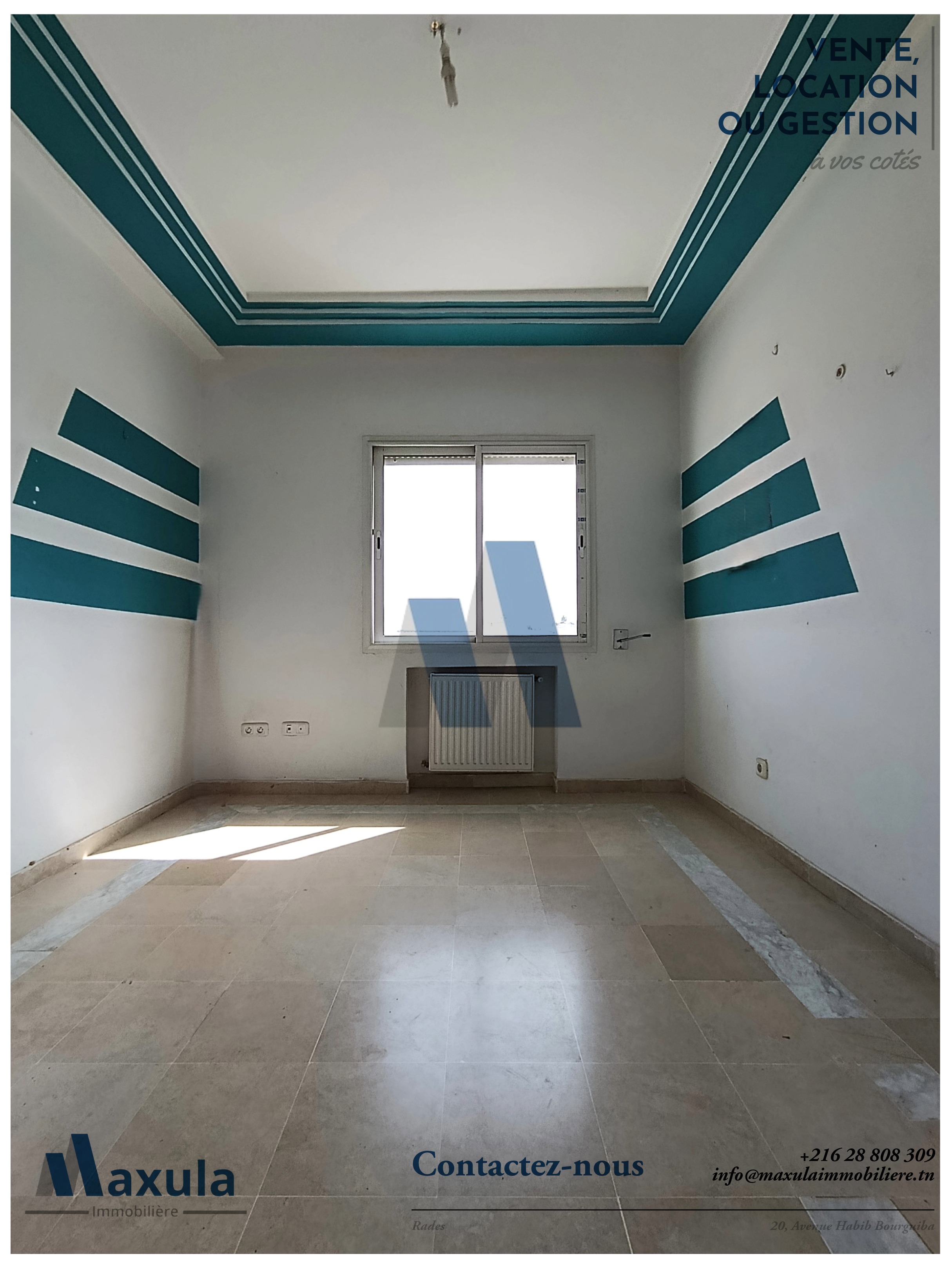Rades&nbsp;Rades&nbsp;Location&nbsp;Appart. 3 pi�ces&nbsp;Appartement s2 a rades residence turquoise