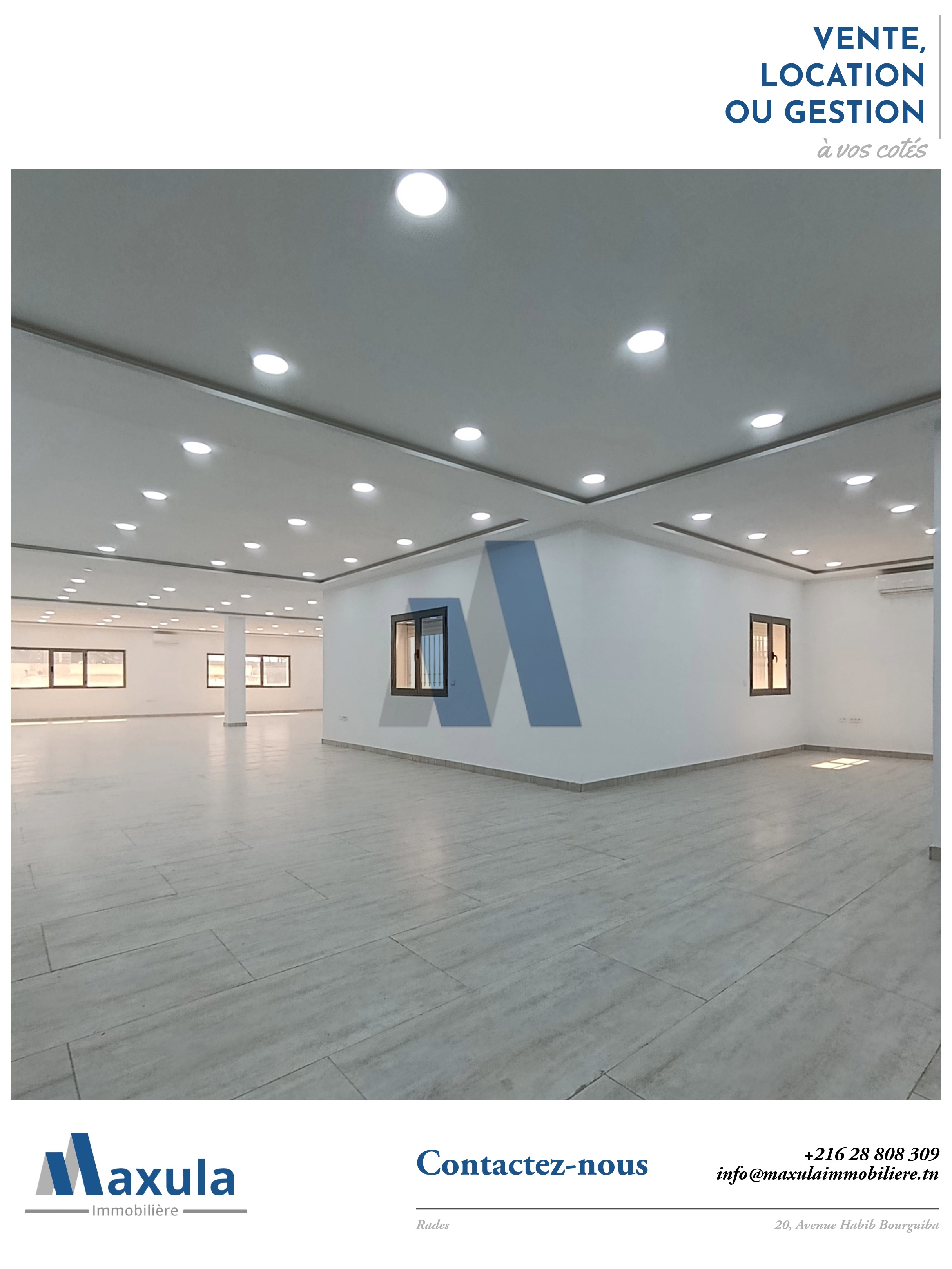 Megrine&nbsp;Sidi Rezig&nbsp;Bureaux & Commerces&nbsp;Bureau&nbsp;Open spaces a sidi rezig