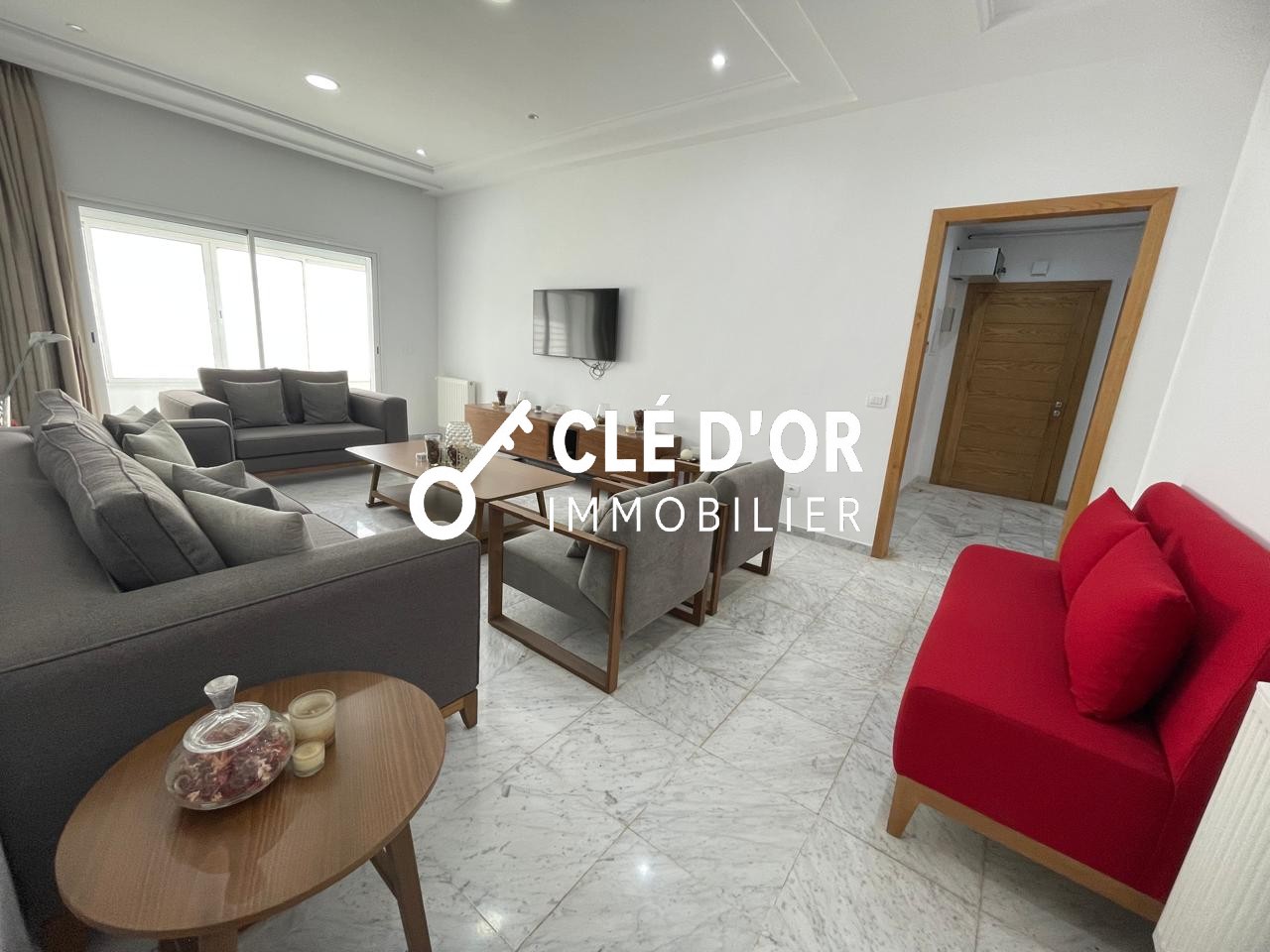 Ain Zaghouan&nbsp;Jardins de Carthage&nbsp;Location&nbsp;Appart. 4 pi�ces&nbsp;S3 meubl� au jardins de carthage