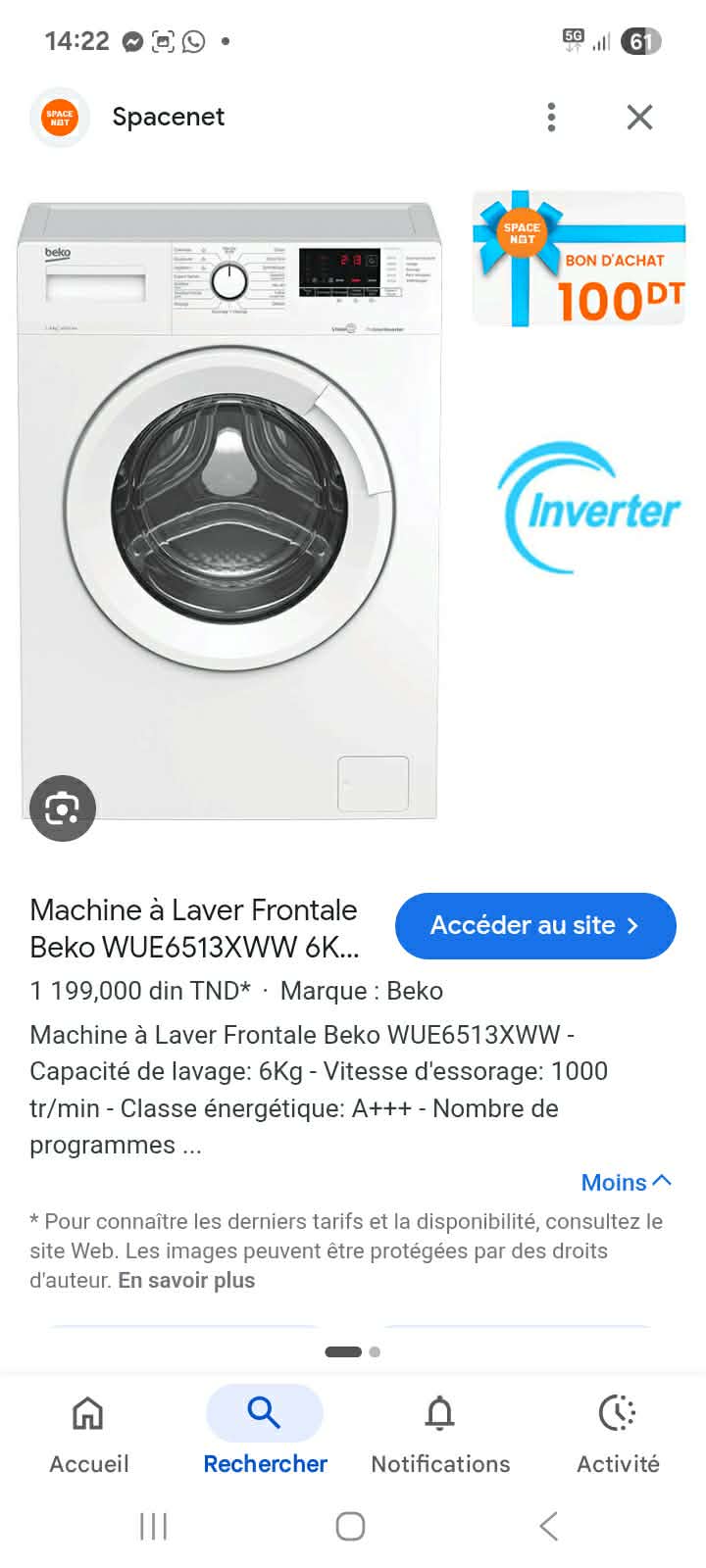 Bab Souika&nbsp;Bab Souika&nbsp;Lave-linge&nbsp;Autre&nbsp;Lave linge