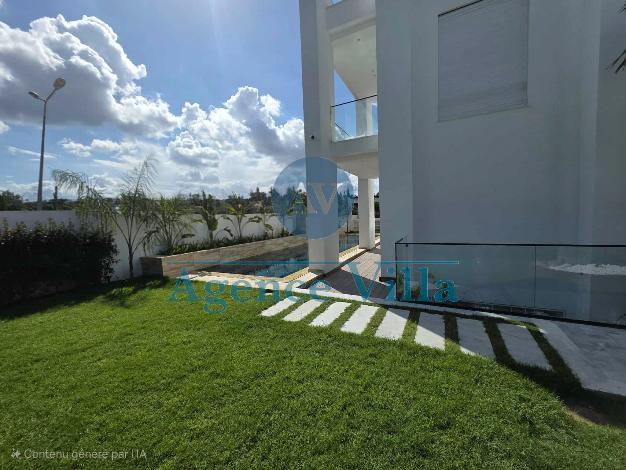 La Marsa&nbsp;Gammart&nbsp;Location&nbsp;Appart. 5 pi�ces+&nbsp;Villa neuve s4 � gammarth avec piscine
