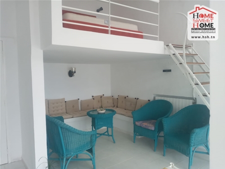 La Marsa&nbsp;Marsa Ennassim&nbsp;Location&nbsp;Appart. 1 pi�ce&nbsp;Duplex liede meubl� � la marsa corniche