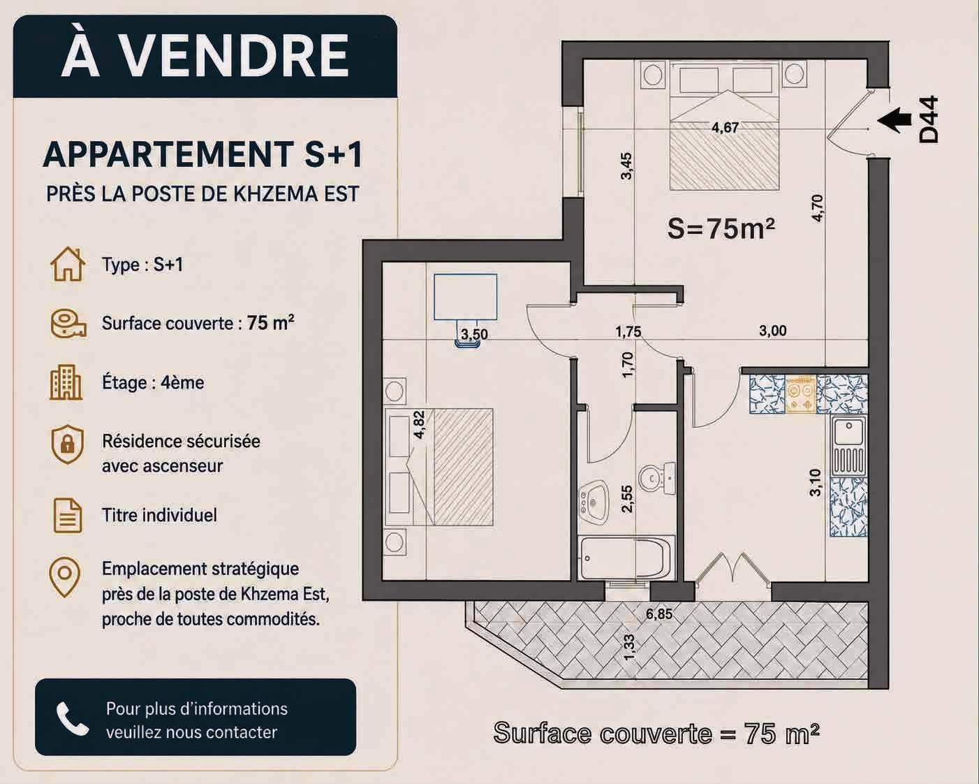 Vente&nbsp;Appart. 2 pi�ces