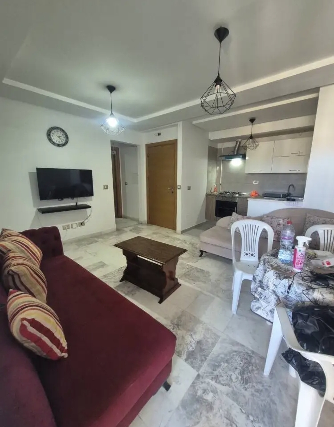 La Marsa&nbsp;El Aouina&nbsp;Location&nbsp;Appart. 2 pi�ces&nbsp;S plus 1 meubl�e wahat aouina