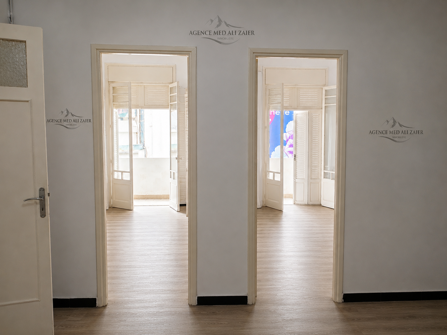 El Menzah&nbsp;Tunis Belvedere&nbsp;Location&nbsp;Appart. 2 pi�ces&nbsp;Bureau haut standing hall avec deux chambres