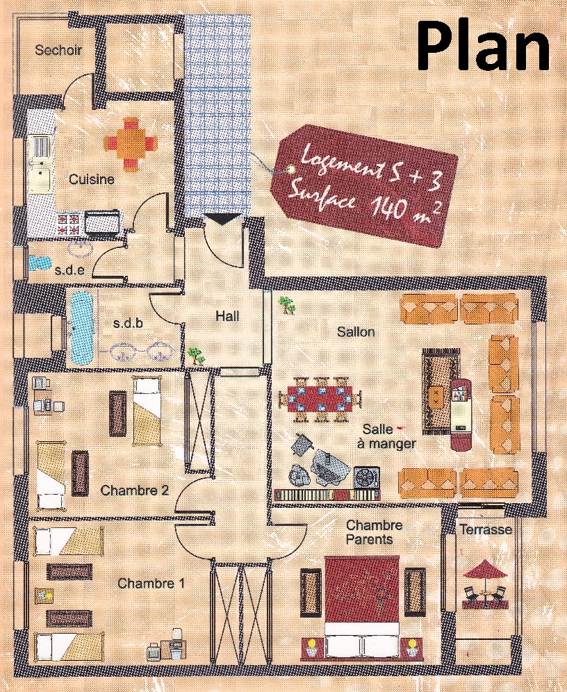 Nouvelle Medina&nbsp;Nouvelle Medina&nbsp;Vente&nbsp;Appart. 4 pi�ces&nbsp;Appartement salon plus 3 haut standing