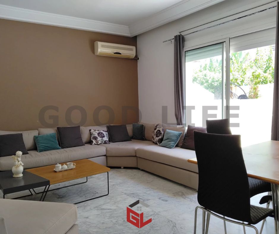 La Marsa&nbsp;Sidi Daoud&nbsp;Location&nbsp;Appart. 3 pi�ces&nbsp;S2 meubl� avec jardin � sidi daoud