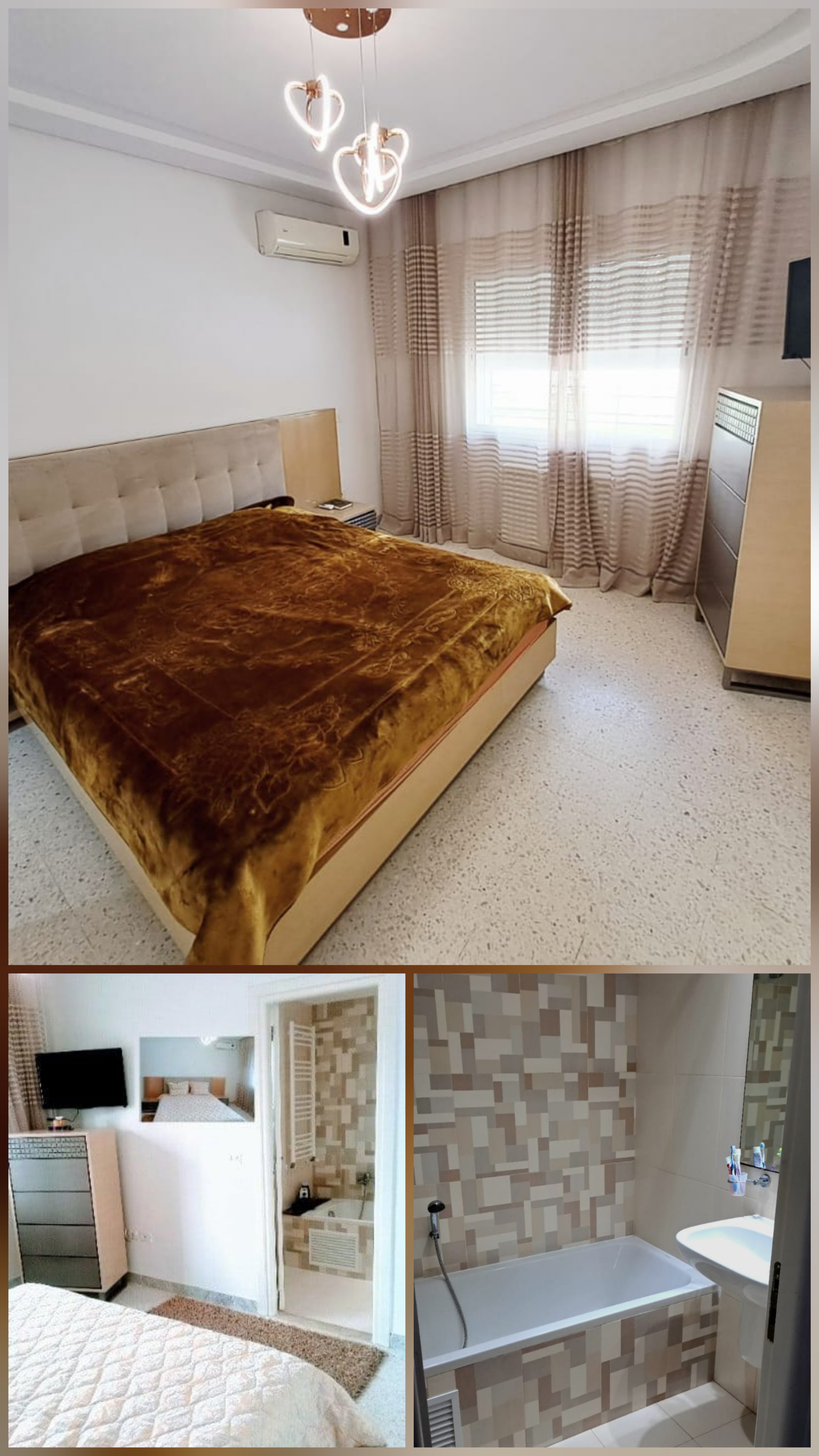 La Marsa&nbsp;El Aouina&nbsp;Location&nbsp;Appart. 5 pi�ces+&nbsp;Particulier l s4 meubl� neuf cit� wahat � l'ann�e