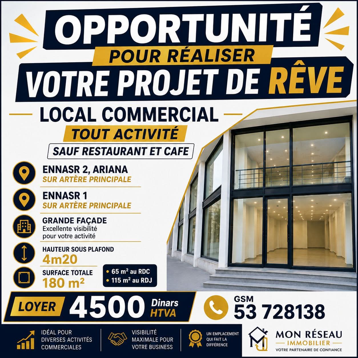 Bureaux & Commerces&nbsp;Surfaces