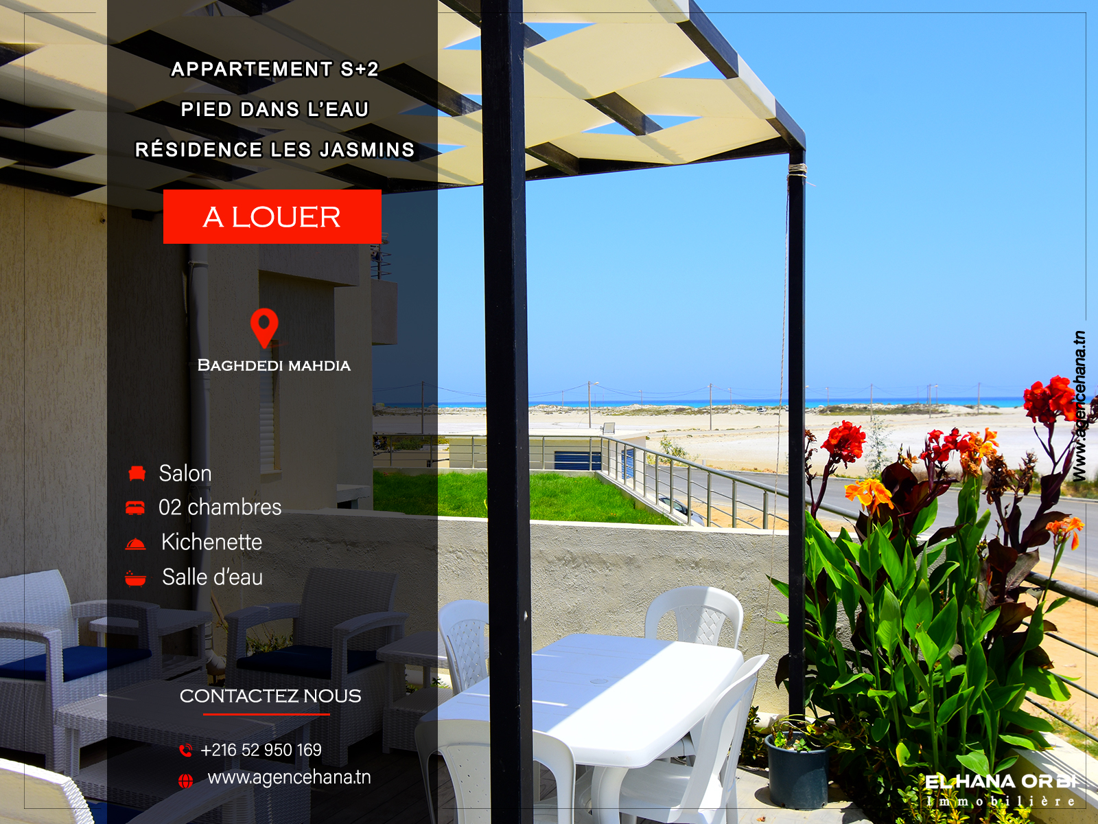 Mahdia&nbsp;Mahdia&nbsp;Location&nbsp;Appart. 2 pi�ces&nbsp;Rdc pour vacances neuf baghdehdi