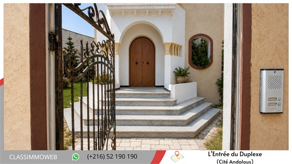 Soliman&nbsp;Cite Hotel Des Andalous&nbsp;Vente&nbsp;Duplex&nbsp;Immeuble standing de 380 m2 couvert
