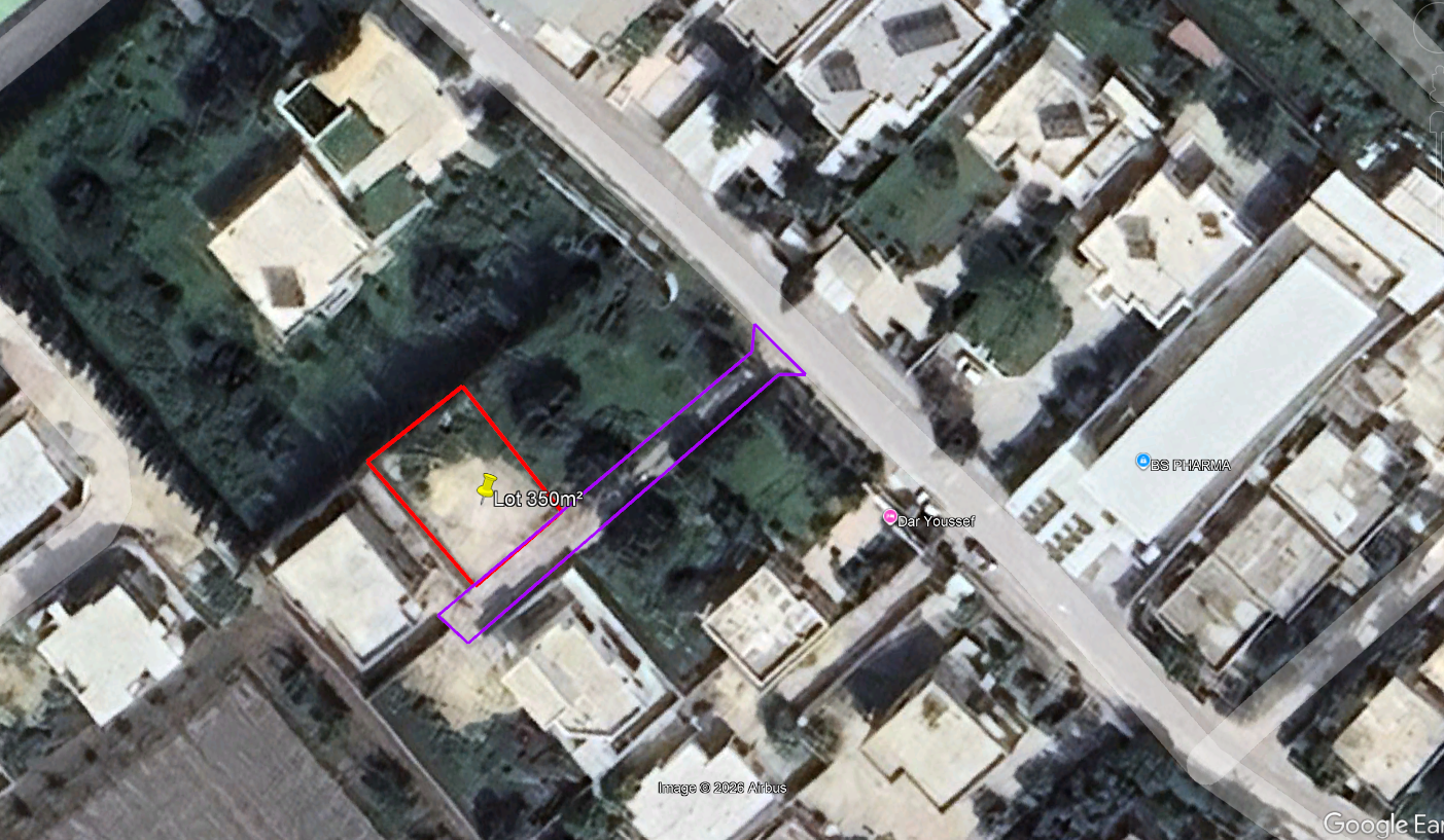 Bou Mhel El Bassatine&nbsp;Bou Mhel&nbsp;Terrain&nbsp;Terrain nu&nbsp;Lot 350m2 � boumhel pr�s 9sar bourguiba