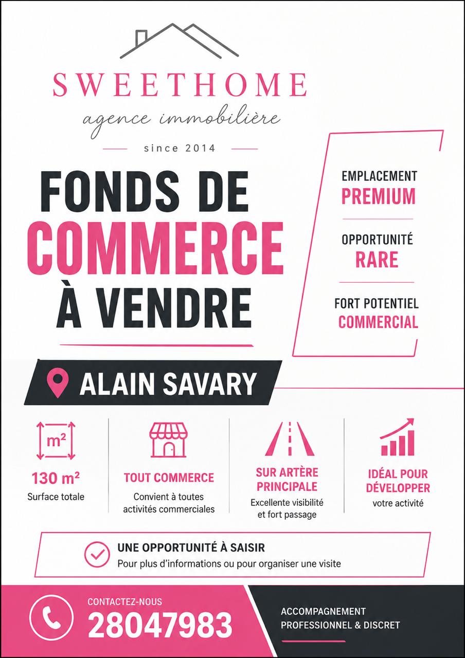 Bureaux & Commerces&nbsp;Fond de Commerce