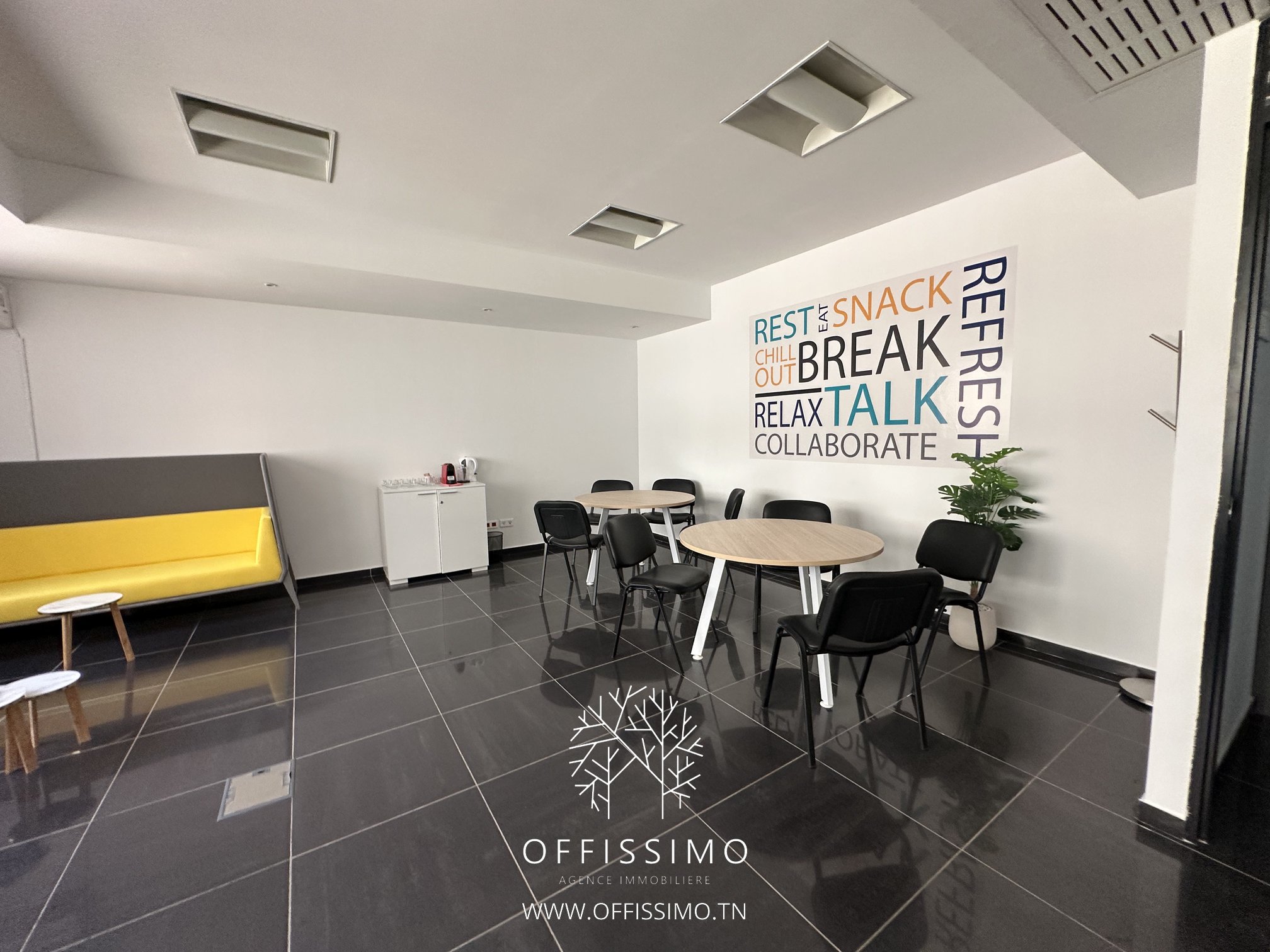 La Marsa&nbsp;Berge Du Lac&nbsp;Bureaux & Commerces&nbsp;Bureau&nbsp;Disponible bureau open space et 7 pieces