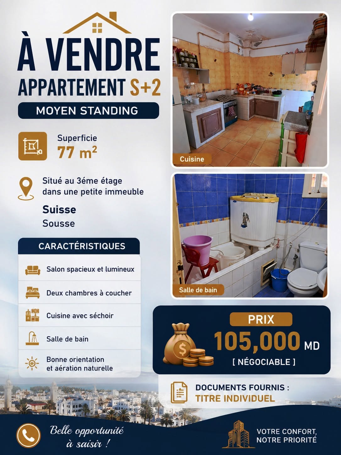 Vente&nbsp;Appart. 3 pi�ces