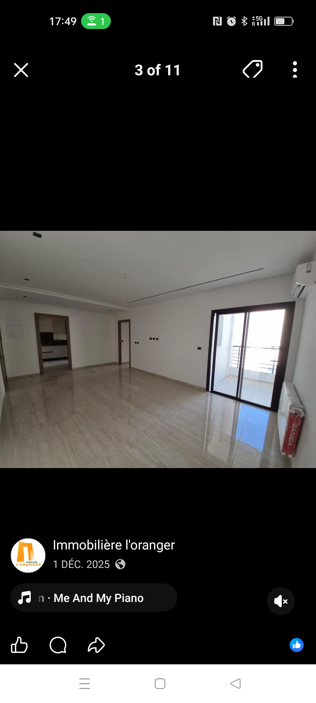 Ariana Ville&nbsp;Cite Ennasr 2&nbsp;Location&nbsp;Appart. 4 pi�ces&nbsp;S3 haut standing avec parking